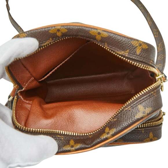 LOUIS VUITTON Authentic Brown Monogram Leather Shoulder Bag - Picture 9 of 11